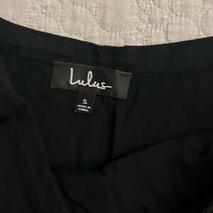 Black Tie-Waist faux wrap skirt